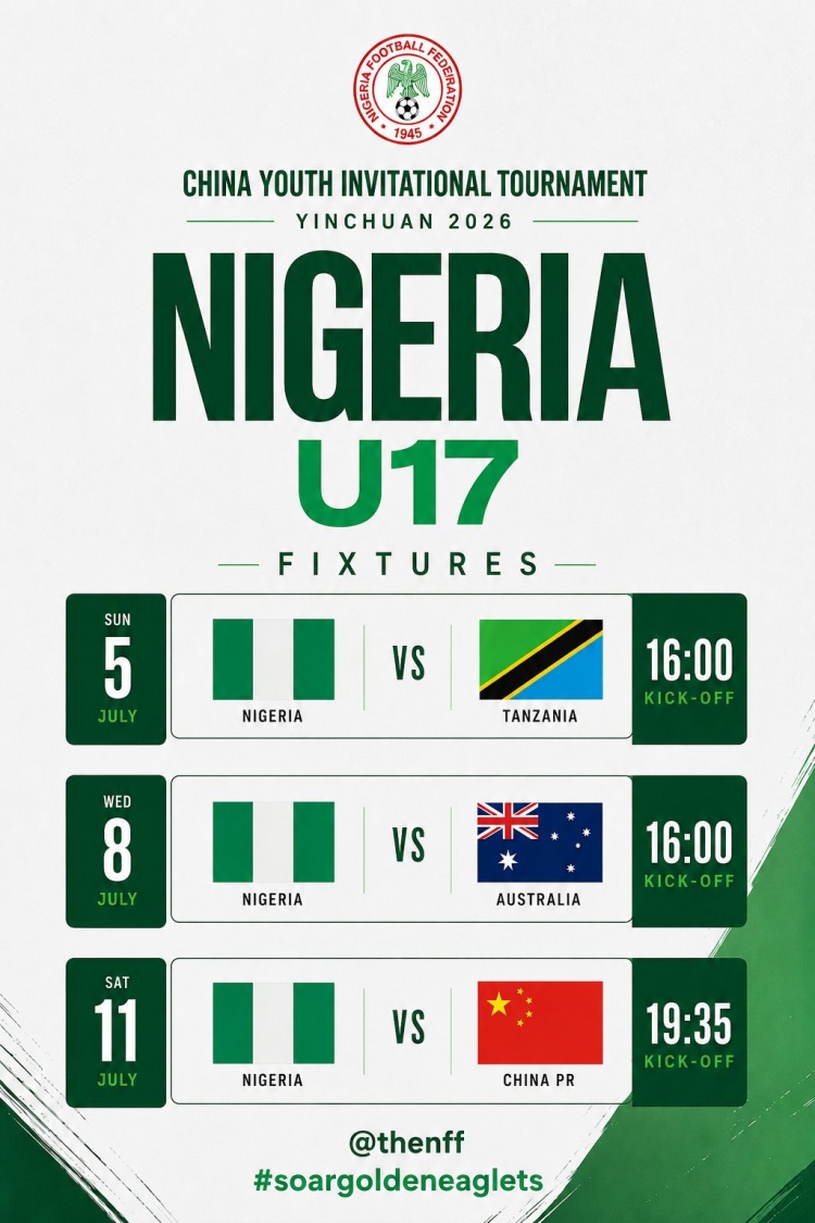 尼日利亚U17确认来华 7月11日贺兰山对战中国U17 尼日利亚U17确认来华 7月11日贺兰山对战中国U17
