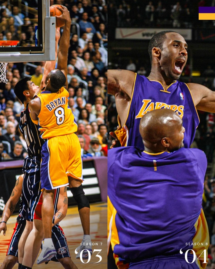哪个让你印象最深？湖人官方发布科比各个赛季标志性瞬间照片